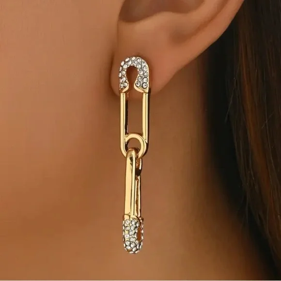 Elegant Gold and Silver Hoop Earrings with Intricate Detailing - Picture 1 of 5